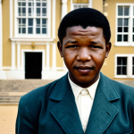 **

A young Nelson Mandela, fully clothed in modest attire suitable for a student, stands outside Fort Hare University in the 1940s. The scene captures the atmosphere of the era, with a focus on his determined expression. Safe for work, appropriate content, perfect anatomy, natural proportions, professional, family-friendly.

**