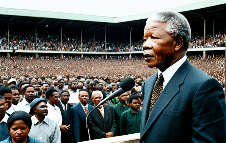 Mandela the Leader**

"A professional portrait of Nelson Mandela in a fully clothed, modest suit, addressing a crowd, appropriate attire, safe for work, perfect anatomy, natural proportions, professional photography, high quality, serious expression, resolute"

**