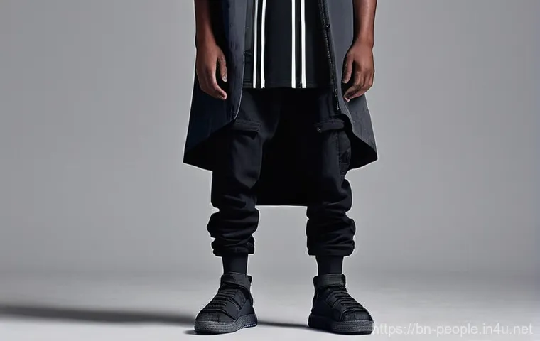 카니예 웨스트 패션 브랜드 - **Prompt 2: Yeezy Gap Aesthetic - Accessible Urban Everyday Style**
    "A diverse group of young ad...