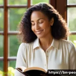 Home 17 오프라 윈프리 인생 철학 - **Prompt:** A thoughtful woman in her late 40s, embodying grace and wisdom, sits comfortably in a su...