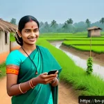빌 게이츠 글로벌 건강 프로젝트 - A detailed digital healthcare scene set in a rural Bengali village, featuring a middle-aged Bengali ...